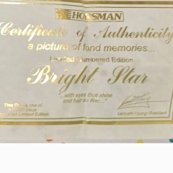 VINTAGE SHINING STAR HORSMAN SHIRLEY TEMPLE DOLL 18 INCHES W/ CERTIFICATE - Picture 9 of 10